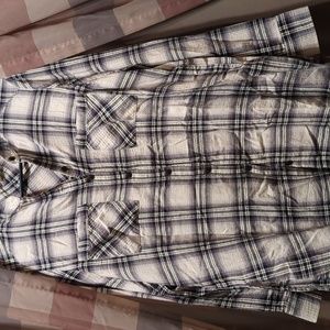 Size M black white with silver threaded within blouse